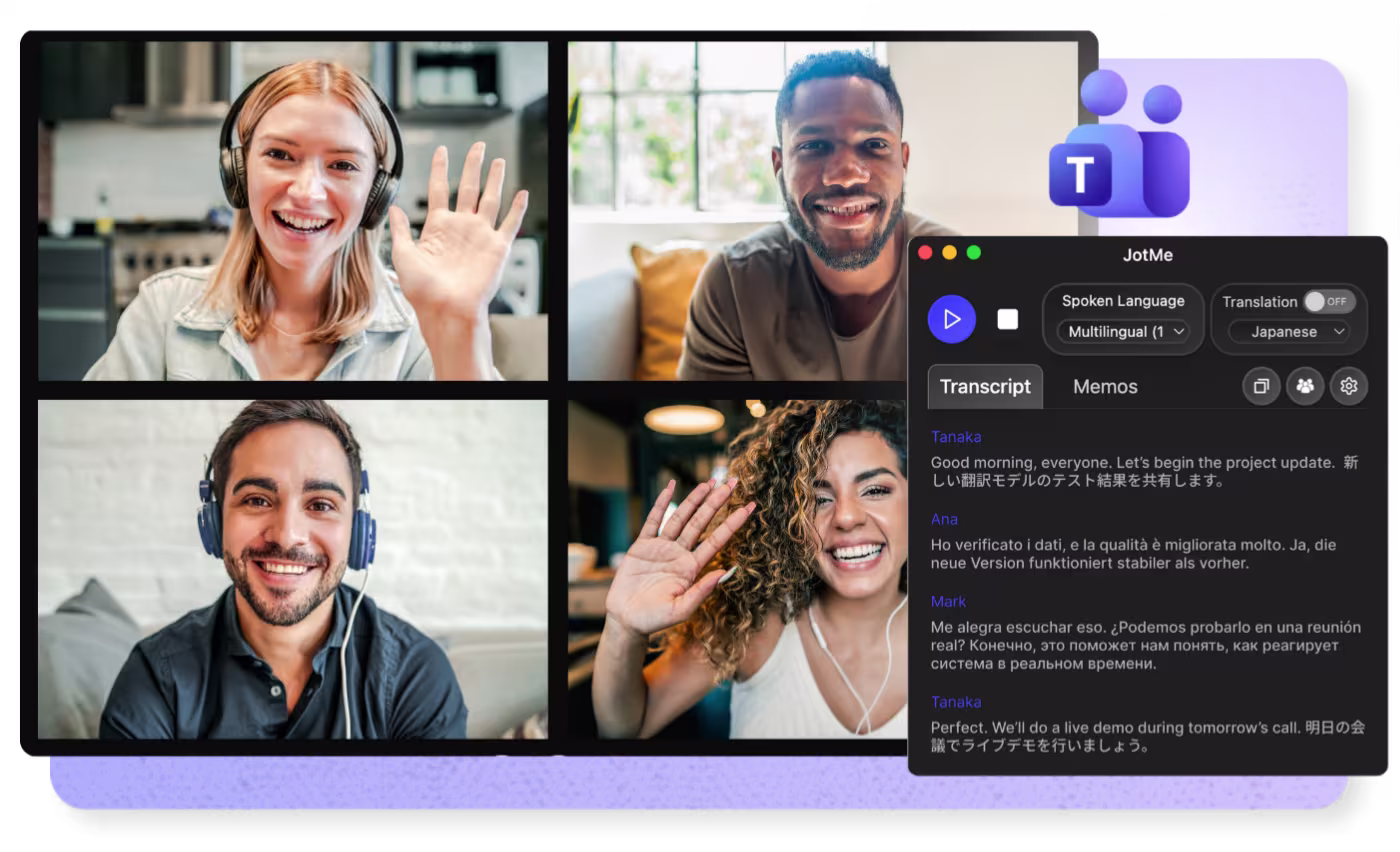 JotMe — Live translated captions in 200+ languages