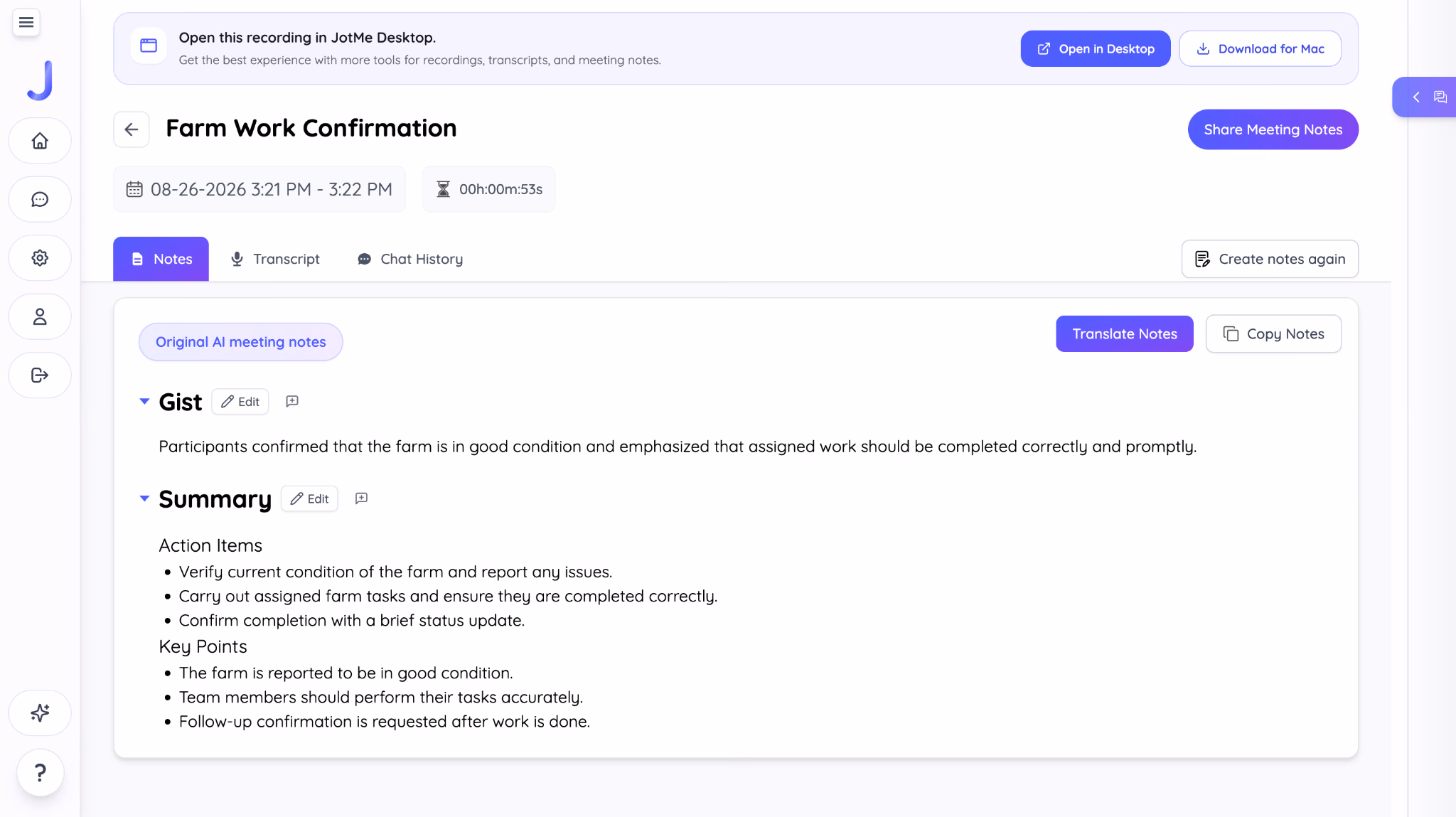 KI-Meeting-Notizen mit Entscheidungen und Aufgaben nach einem Discord-Anruf