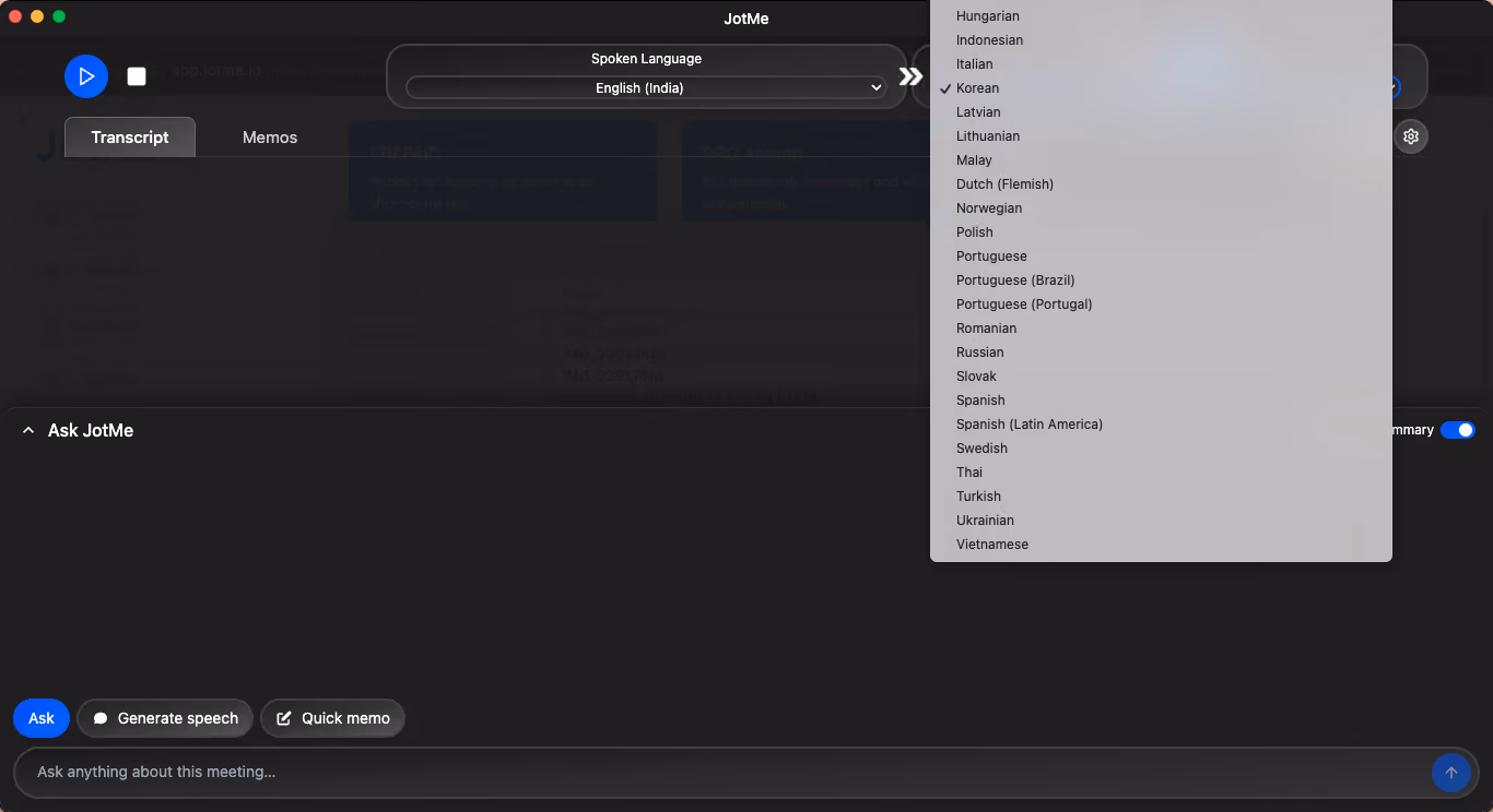 How to Use Live Translation JotMe Mobile App