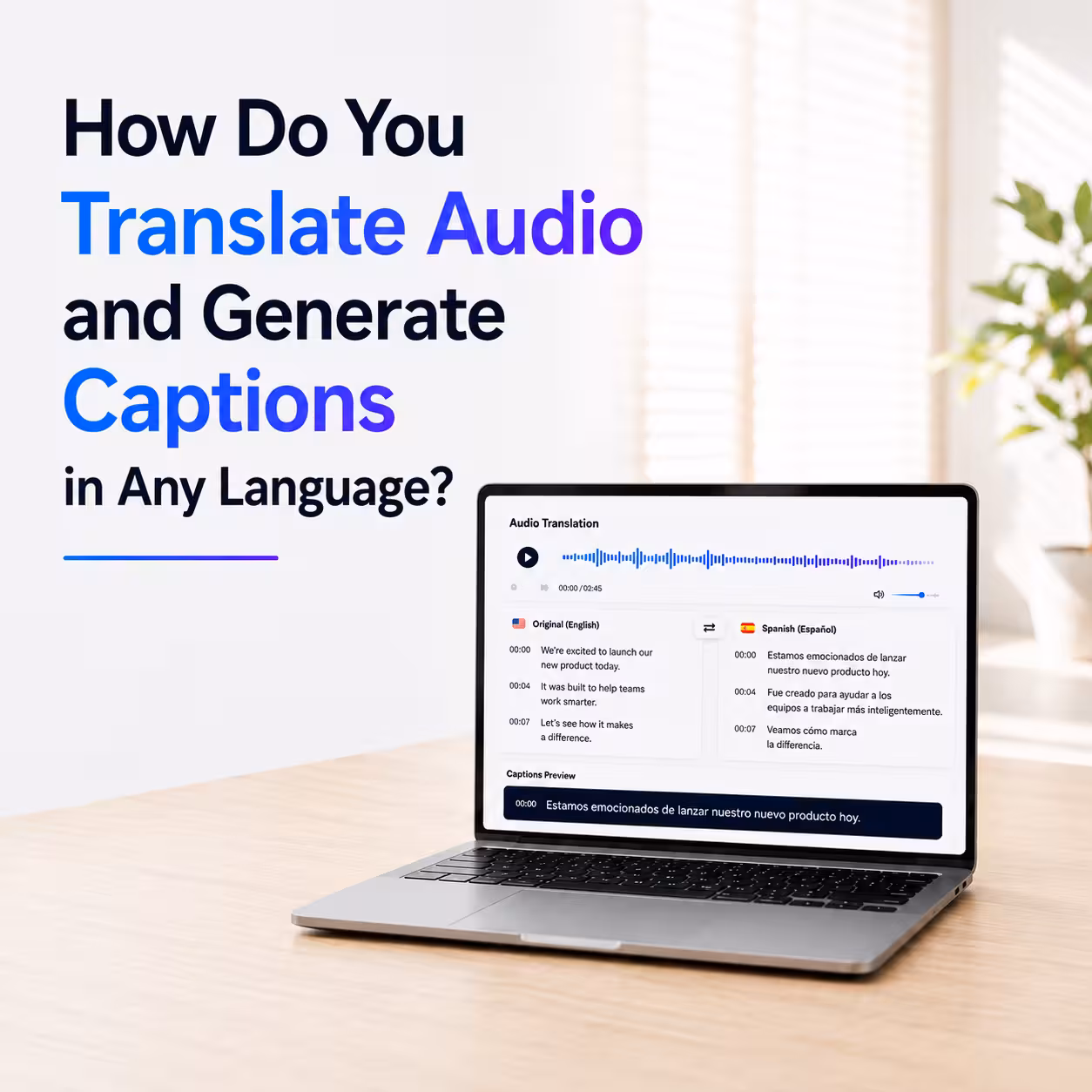 JotMe — Audio übersetzen und Untertitel in jeder Sprache erstellen
